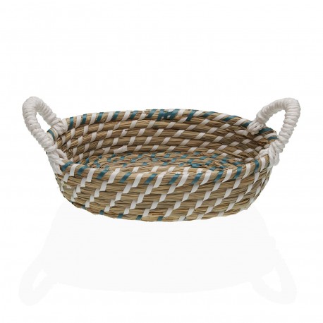 CESTA BLANCA Y AZUL 26 CM