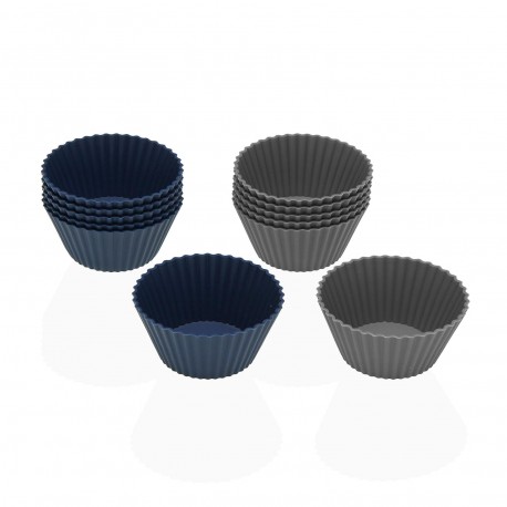 SET 12 MOLDES MAGDALENAS AZUL/GRIS