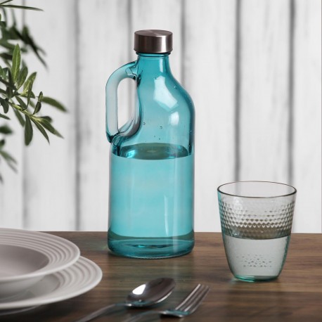 BOTELLA AZUL CON ASA
