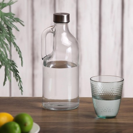 BOTELLA TRANSPARENTE CON ASA