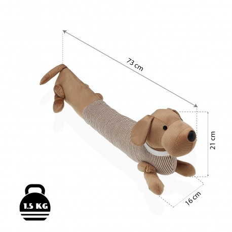 SUJETA PUERTAS PERRO CON CAMISA A RALLAS