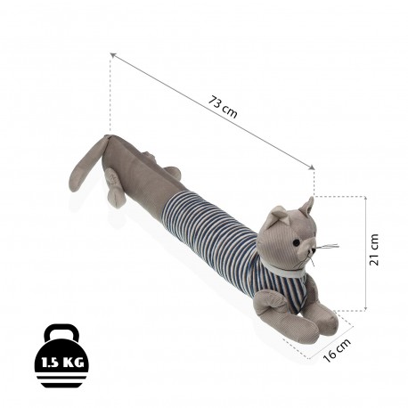 SUJETA PUERTAS GATO CON CAMISA A RALLAS