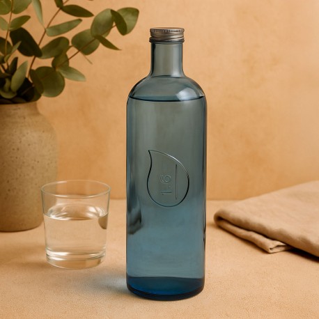BOTELLA 1600ML GOTA AGUA AZUL