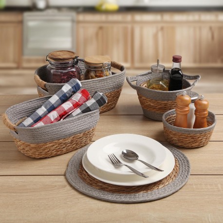 CESTA CON ASAS GRIS S