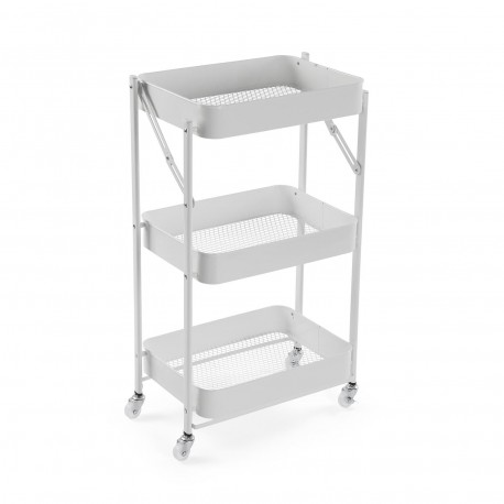CARRO PLEGABLE METALICO BLANCO