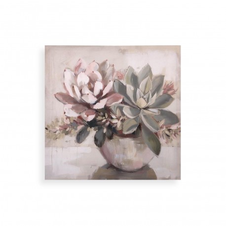 CUADRO SURTIDO LIENZO FLORES 40 X 40