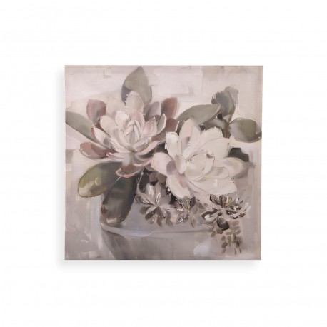CUADRO SURTIDO LIENZO FLORES 40 X 40