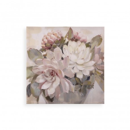 CUADRO SURTIDO LIENZO FLORES 40 X 40