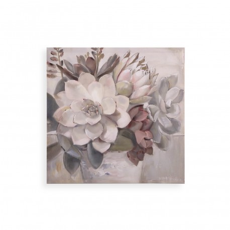 CUADRO SURTIDO LIENZO FLORES 40 X 40