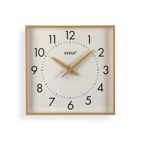 RELOJ DE PARED CUADRADO CLARO