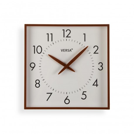 RELOJ DE PARED CUADRADO EFECTO MADERA