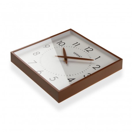 RELOJ DE PARED CUADRADO EFECTO MADERA