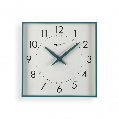 RELOJ DE PARED CUADRADO AZUL