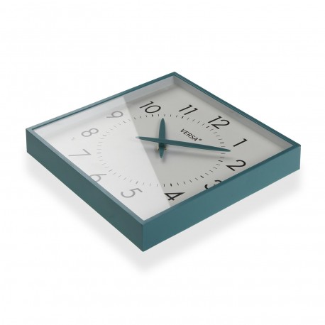 RELOJ DE PARED CUADRADO AZUL