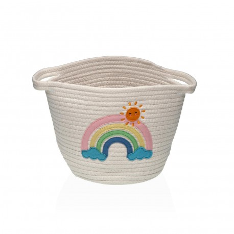 CESTA ARCOIRIS BLANCA