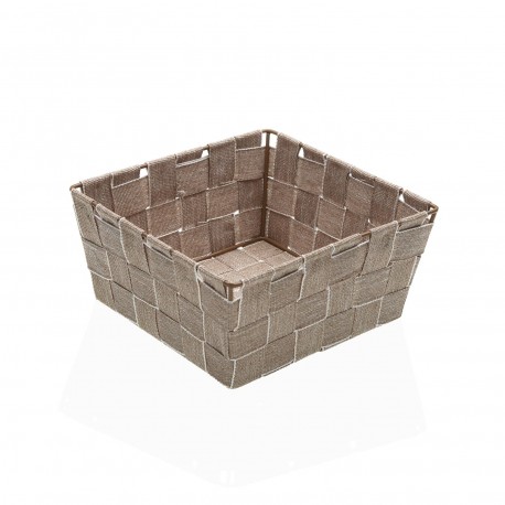 CESTA CUADRADA DE 19 X 19 BEIGE