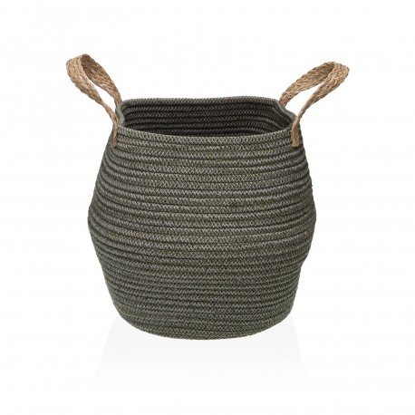 CESTA REDONDEADA GRIS CLARO