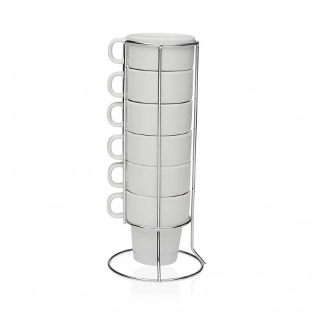 SET 6 TAZAS CAFE  CON STAND