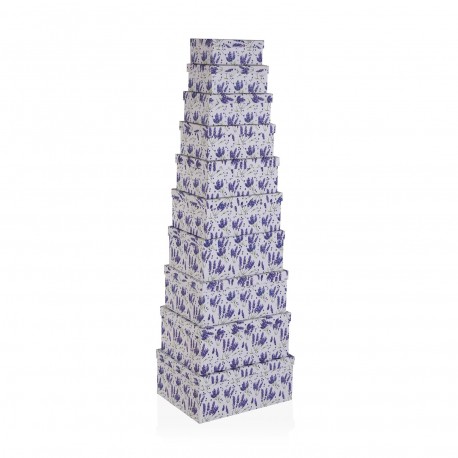 SET 15 CAJAS CARTON LILAC