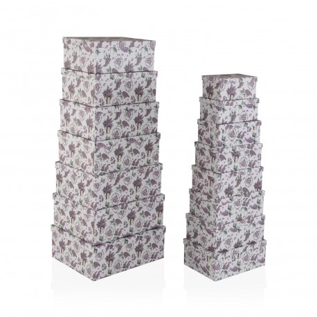 SET 10 CAJAS CARTON LAVANDA