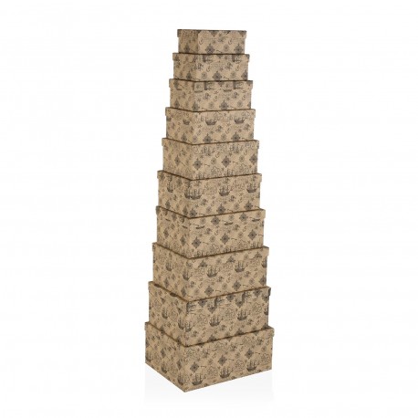 SET 10 CAJAS CARTON GALEON