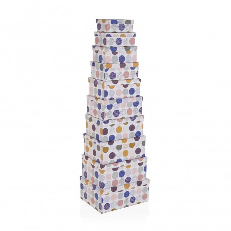 SET 10 CAJAS CARTON CIRCLES
