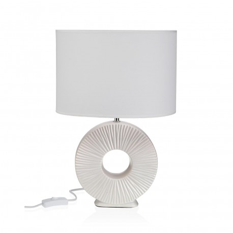 LÁMPARA DE MESA CERAMICA AGERA BLANCA