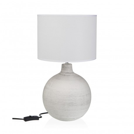 LÁMPARA DE MESA CERAMICA DEWAS BLANCA