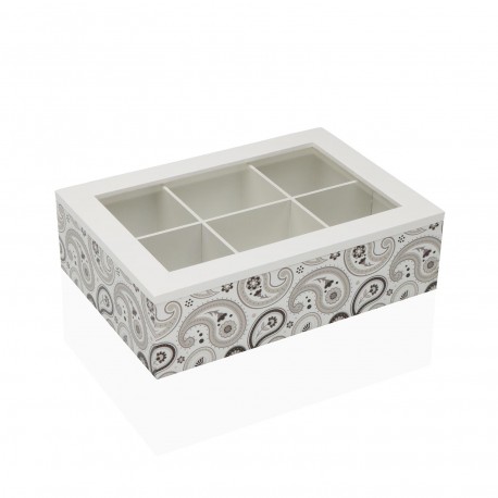 CAJA DE TE MADERA 6 COMP. GLOBB