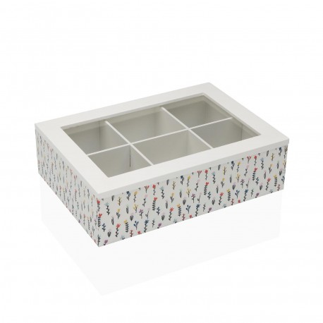 CAJA DE TE MADERA 6 COMP. BLUME