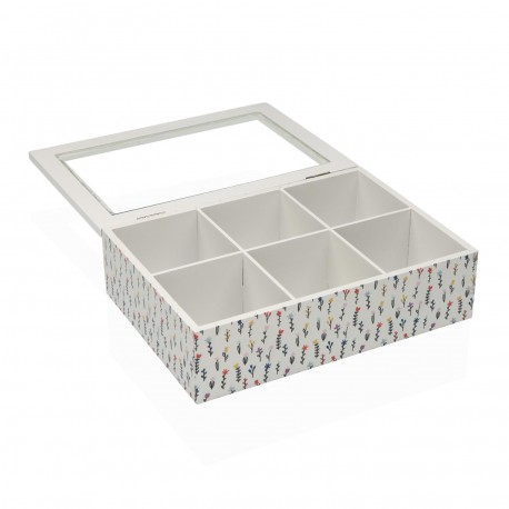 CAJA DE TE MADERA 6 COMP. BLUME