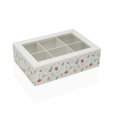 CAJA DE TE MADERA 6 COMP. VERDI
