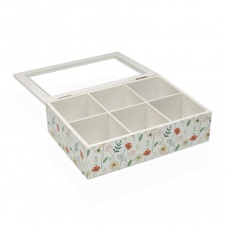 CAJA DE TE MADERA 6 COMP. VERDI