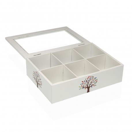 CAJA DE TE MADERA 6 COMP. TREE