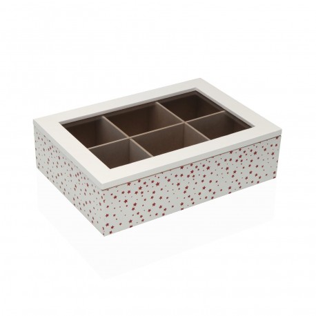 CAJA DE TE MADERA 6 COMP. STELLA