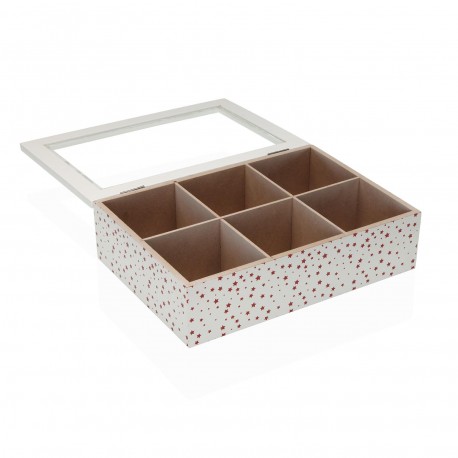 CAJA DE TE MADERA 6 COMP. STELLA