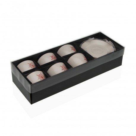 SET 6 TAZAS CAFE CON PLATO YULE