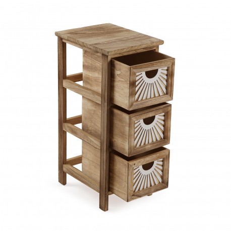 CAJONERA DE 3 CAJONES ADDA MARRON