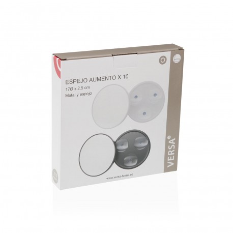 ESPEJO NEGRO CON AUMENTO X 10