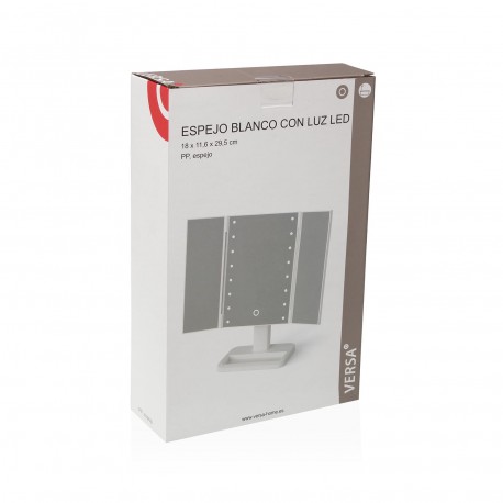ESPEJO BLANCO CON LUZ LED