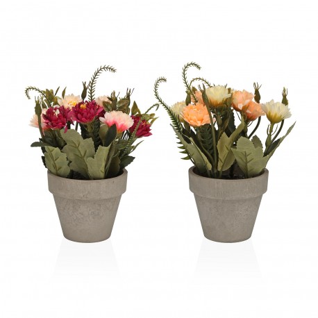 SURTIDO DE MACETA DECORATIVA CON CLAVELES 26 CM