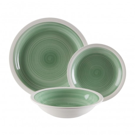 VAJILLA 18 PIEZAS LEGRAND VERDE