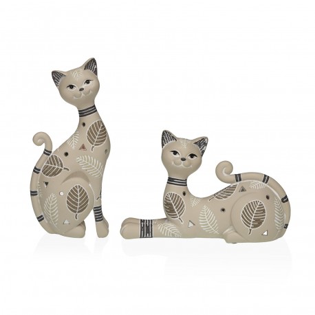 FIGURA DE GATO BEIGE 20x14,5CM FIGURA DE GATO BEIGE 20x14,5CM