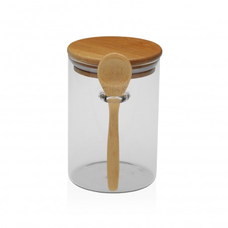BOTE  400ML BOROSILICATO CON CUCHARA