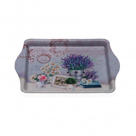 BANDEJA METALICA CON ASAS FLEURS
