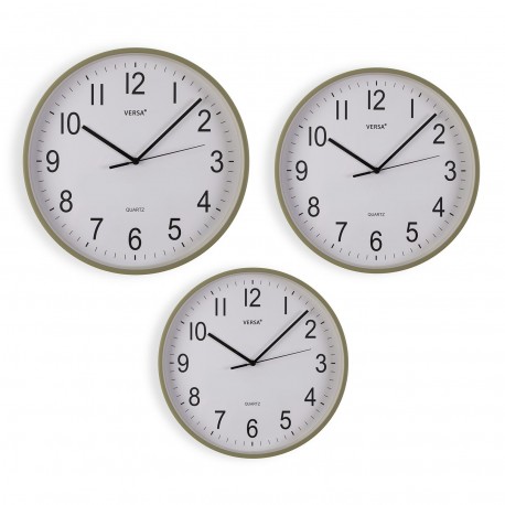 RELOJ DE PARED VERDE CLARO 40CM