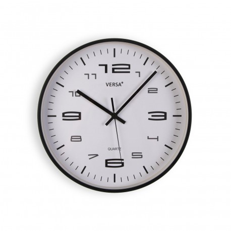 RELOJ DE PARED NEGRO 25CM