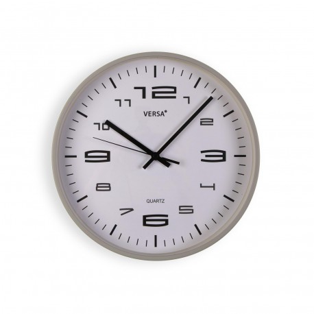 RELOJ DE PARED GRIS CLARO 25CM
