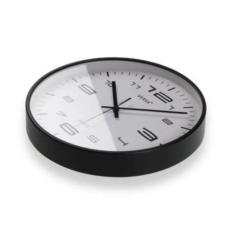RELOJ DE PARED NEGRO 30CM