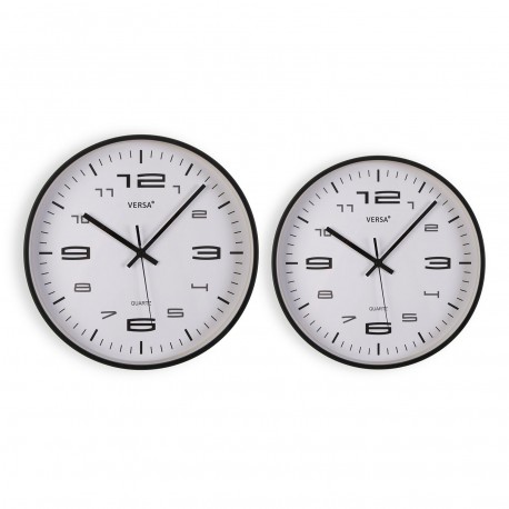 RELOJ DE PARED NEGRO 30CM